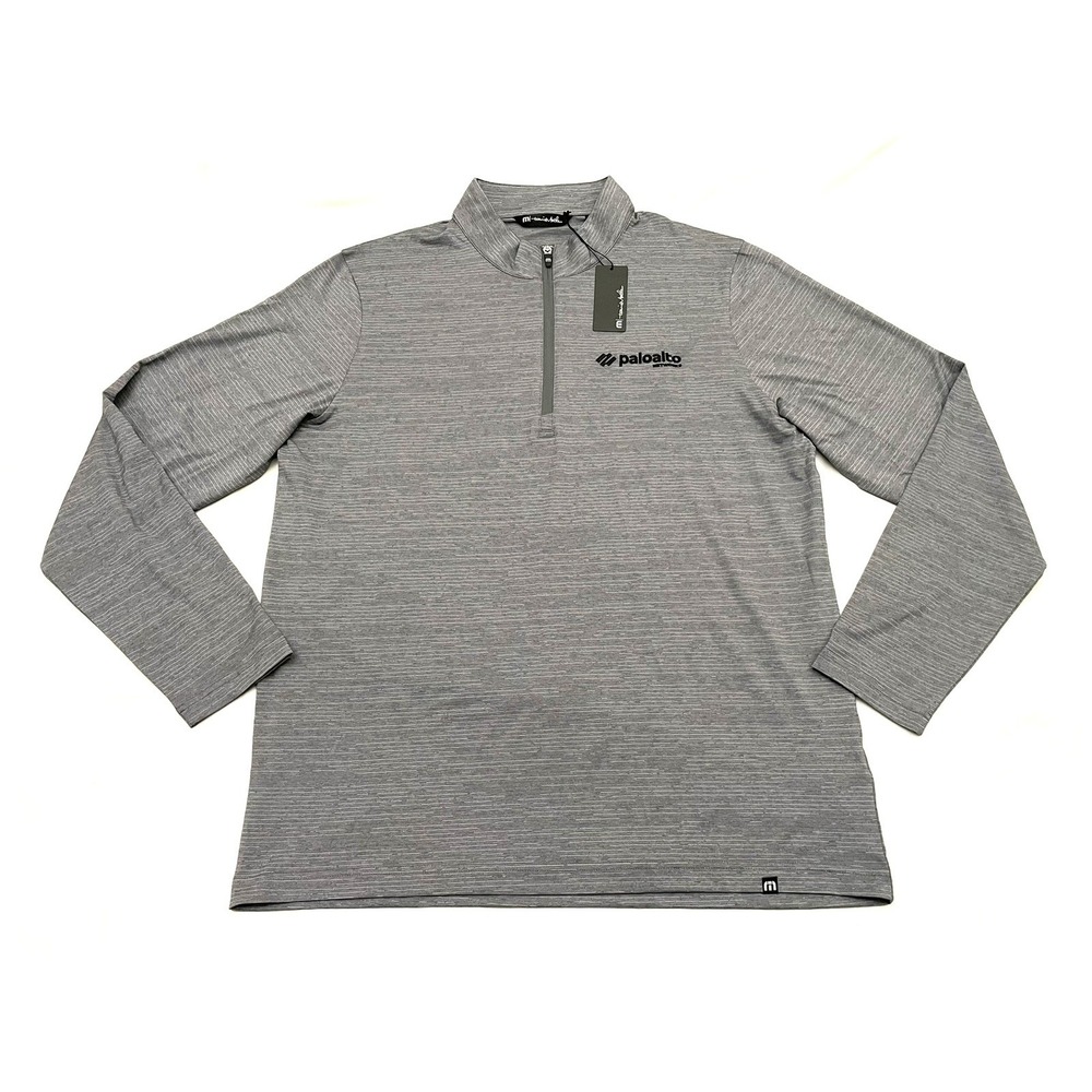 NEW‎ Travis Mathew Crestview 1/4 Zip XL Heather Gray Golf Stretch Wicking